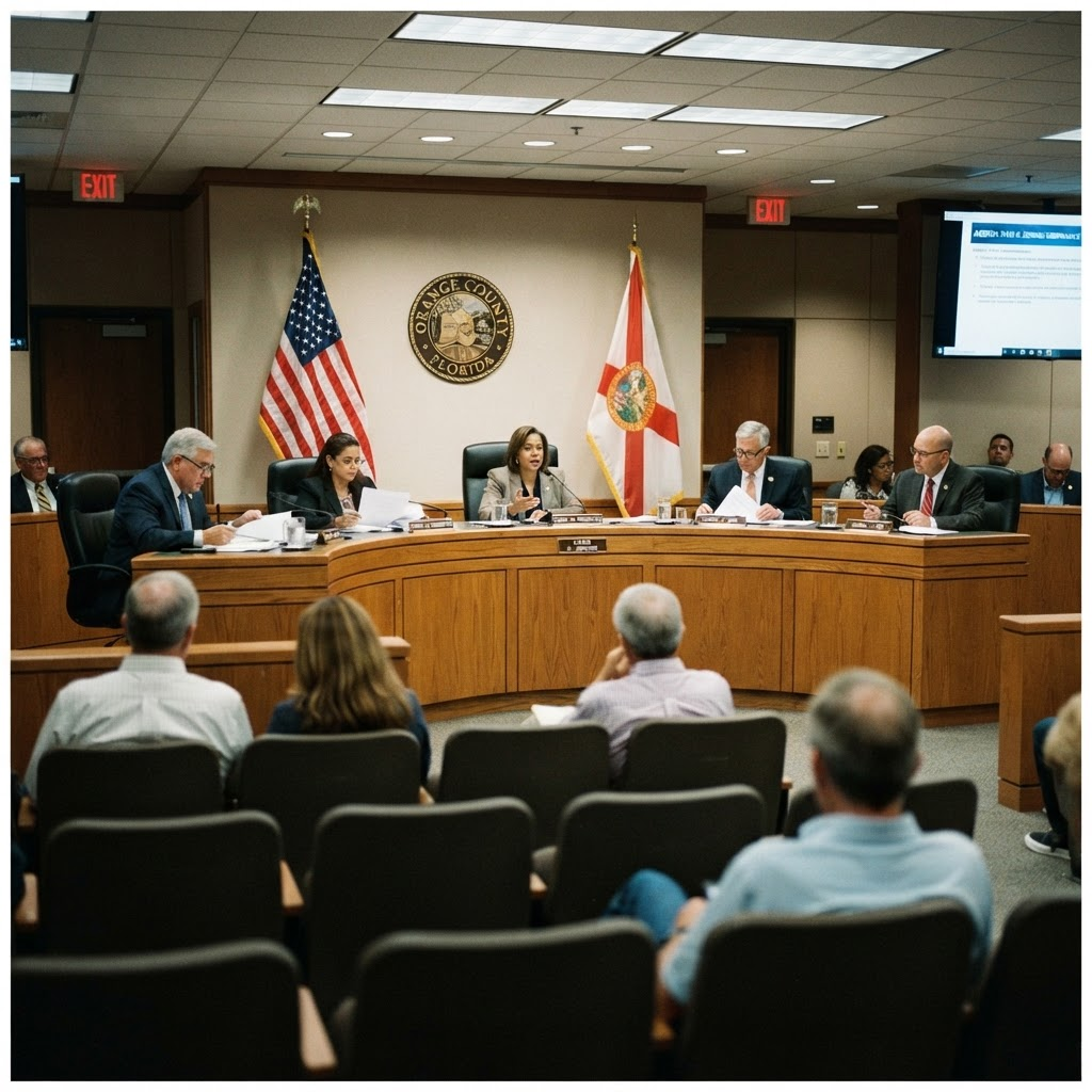 The Brevard County Commission hears public comment during a budget workshop in Viera.